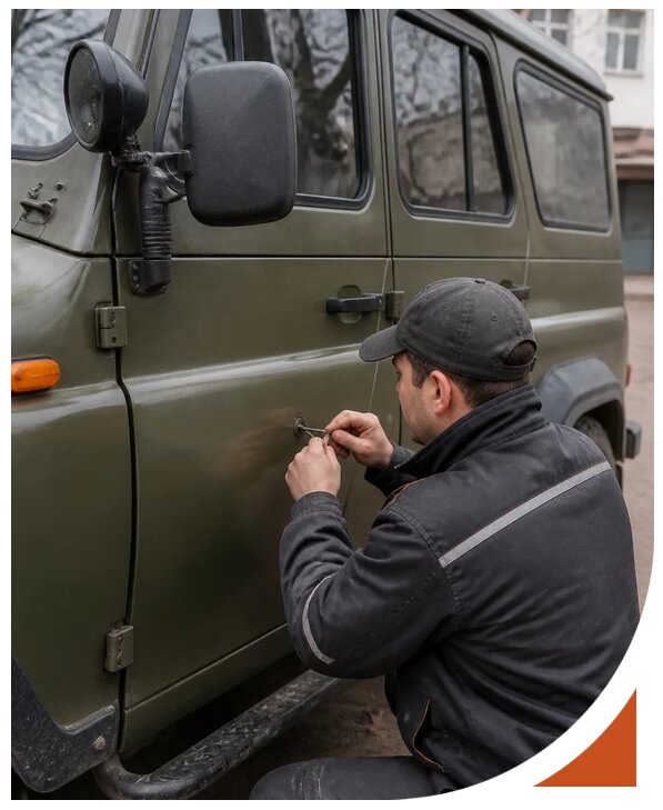 Профессиональное вскрытие автомобиля УАЗ без повреждений в Вологде